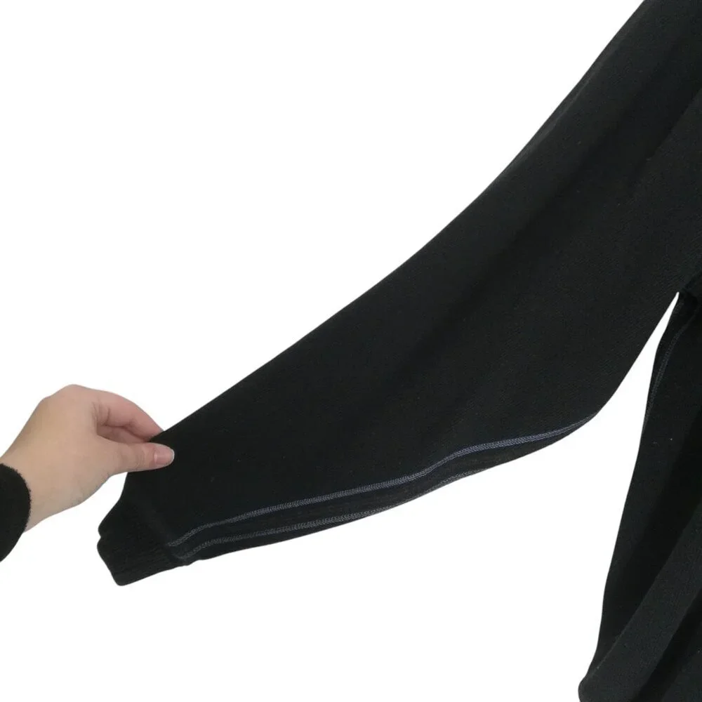 Tommy Bahama Notch Neck Reversible Long Sleeve Sweater Size L Black Brown
